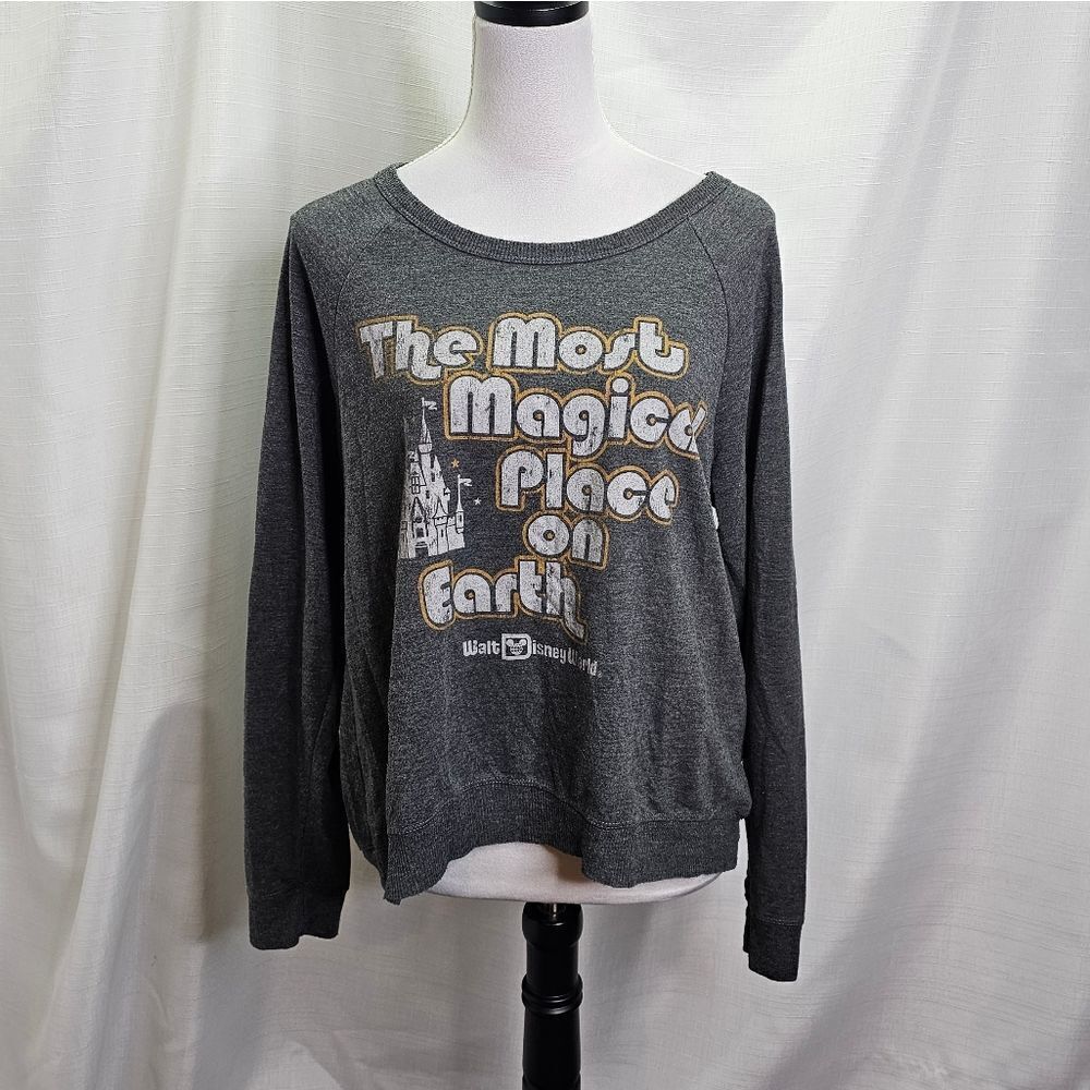 Disney The Most Magical Place on Earth Lightweight Sweatshirt Size Large